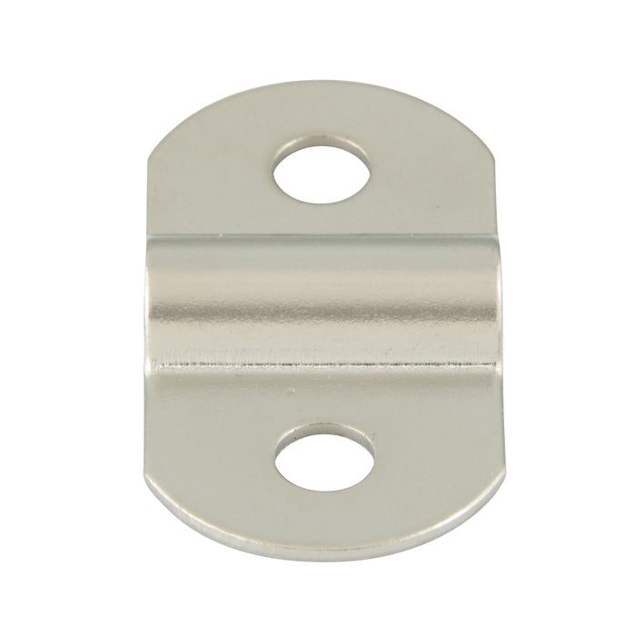 "D" Ring Anchor Plate 1/8" Eye DIA x 11/16" Wid x 1 3/8" LGTH Sheet Steel Nickel Plated by Spaenaur Inc.