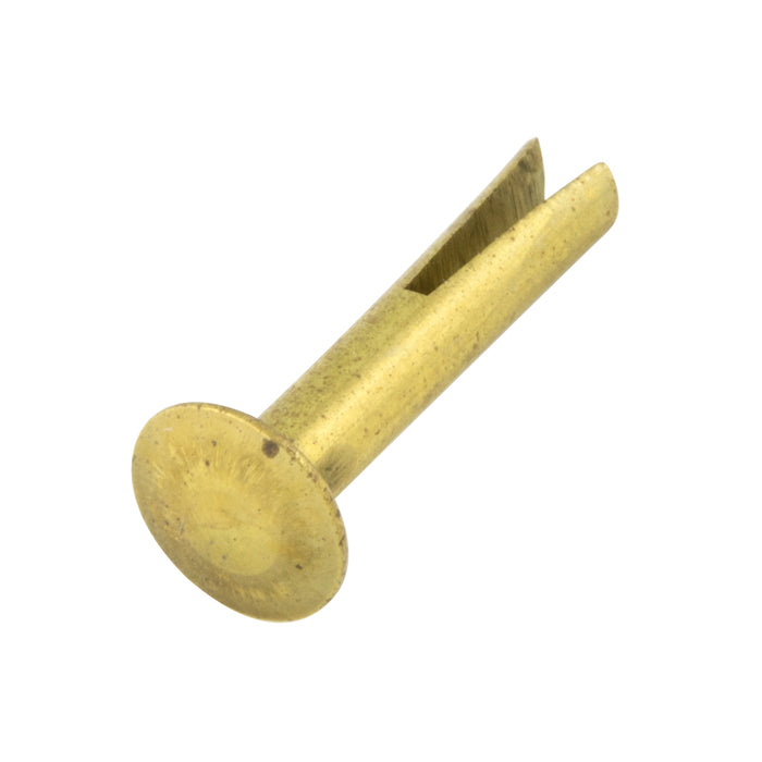 Rivet fendu à tête ovale 9/64 po de diamètre x 1/2 po de longueur x 5/16 po de diamètre de tête, en laiton, sans finition, de Spaenaur Inc.