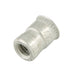 A-T Series Knurled Threaded Insert Standard Open End 1/2"-20 UNF x .960" LGTH Steel, Trivalent Tin Zinc Plated by AVK