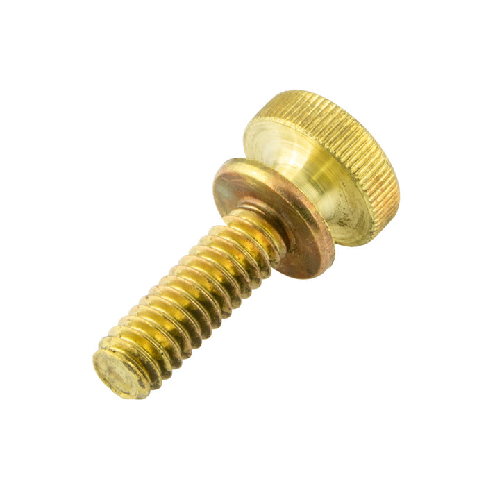 Thumb Screw,Knurled #12 - 24 UNC x 3/4" Brass Plain by Spaenaur Inc.
