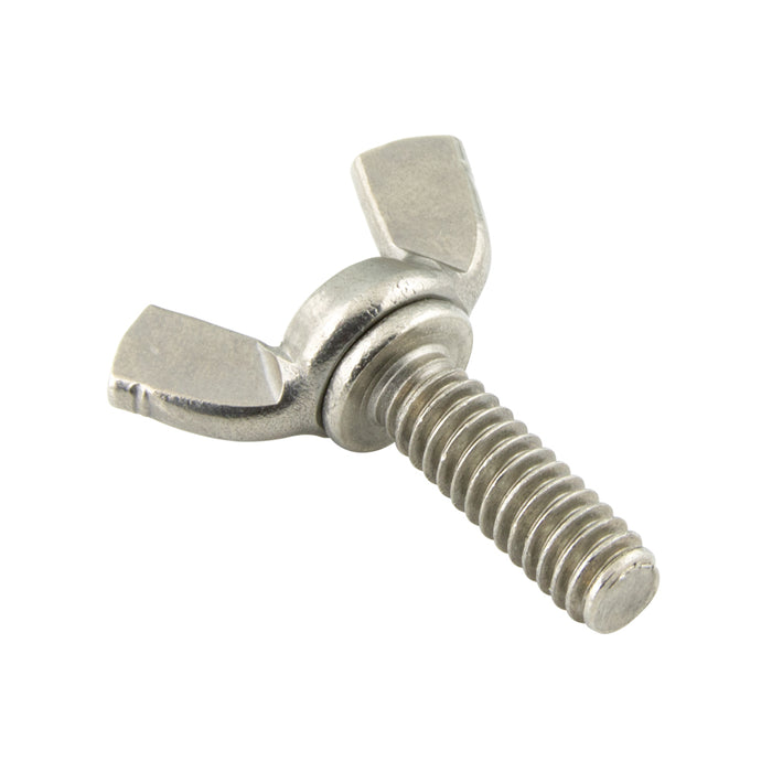 Wing Screw W/Shoulder & Riveted-On Head 1/4"-20 UNC x 3/4" LONG 305 Stainless Steel by Spaenaur Inc.