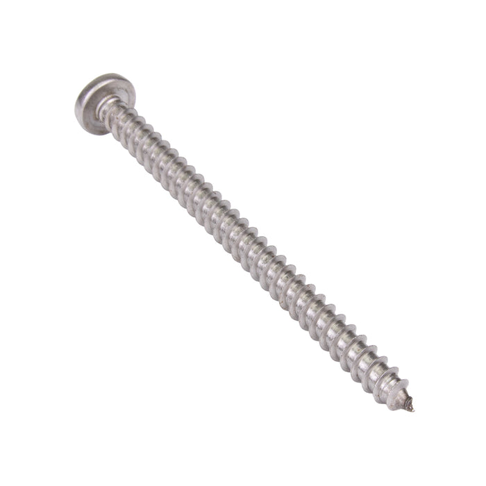 Tapping Screw, Pan Head Security Phillips Drive, Type A, #10 x 1/2" Length, Stainless Steel