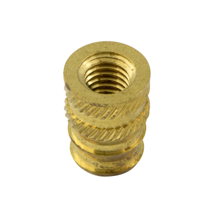 Flanged Press Insert, 260 Series 3/8"-16 UNC Brass