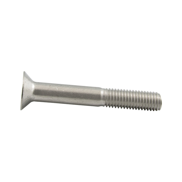 Flat Head Hex Socket Cap Screw, 90 Degree Countersunk M8 x 1.25P x 30mm LG, Full Thread A2 Stainless Steel DIN 7991