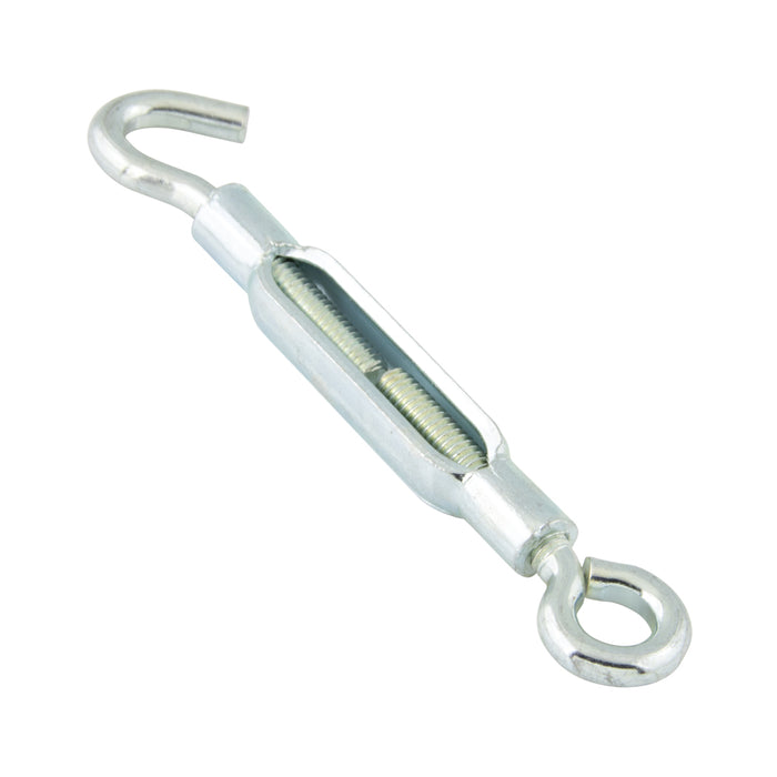 Turnbuckle, Hook & Eye 5/16"-18 Thread(.268" Material DIA) 8-7/8" Open LGTH, 6-1/4" Closed LGTH, 2-5/8" Take-Up Steel Zinc Plated by Spaenaur Inc.
