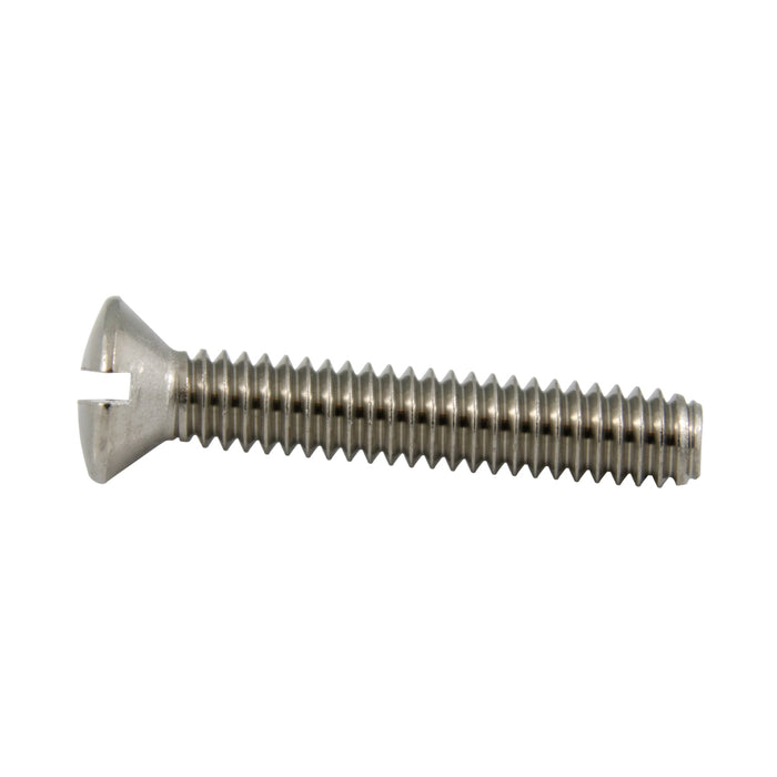 Machine Screw Oval Slot Head #6-32 UNC x 5/16" 18-8 Stainless Steel ANSI B18.6.3-1972