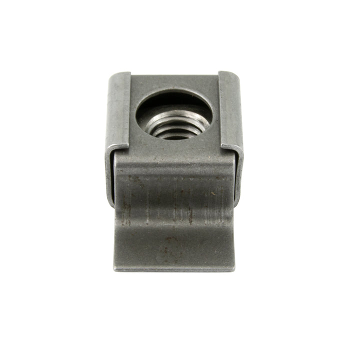 Floating Nut Retainer Weld Nut 3/8"-16 UNC 25/32" Base Width x 2" O/A LGTH Low Carbon Steel Plain