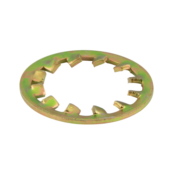 Int tooth Flat Lockwasher DIN 6797J M4 Carbon Steel Yellow Zinc Plated DIN 6797J/ST-YZ M4 by Spaenaur Inc.