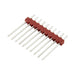 Square Pin 10 Circuit Kk Interconnection System .100"(2.54mm) Centre Spacing Series 4030-10A Nylon - Red 94V-O, Pin - Brass Tinned, Flame Retardant by Molex®