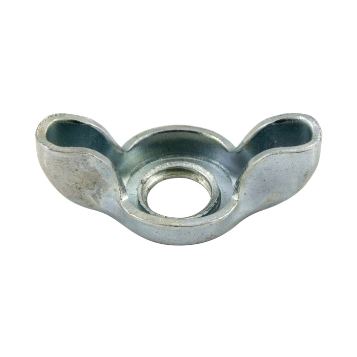 Écrou à oreilles estampé 3/8 po - 16 x 1 3/8 po d'écartement des oreilles, acier à faible teneur en carbone estampé, zingué chromé par Spaenaur Inc.