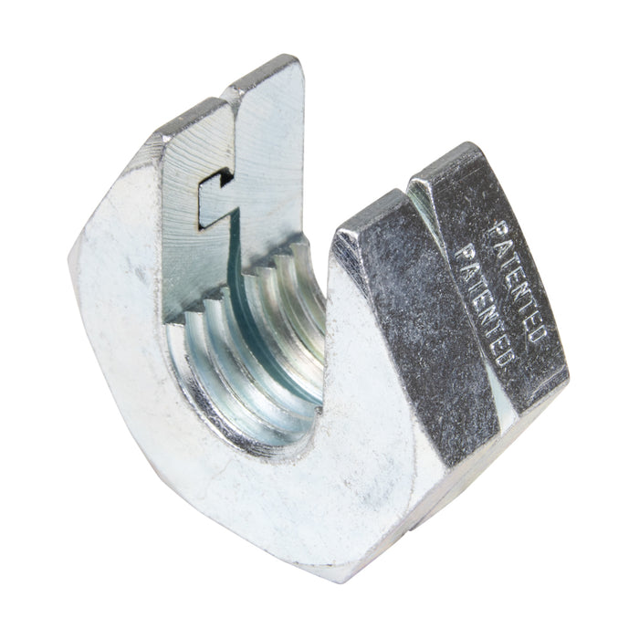 Contre-écrou Slip-On 1/4"-20 UNC (5/8" AF x 3/8" THK) en acier laminé à froid 1018, zingué brillant, de la marque Slip-on®
