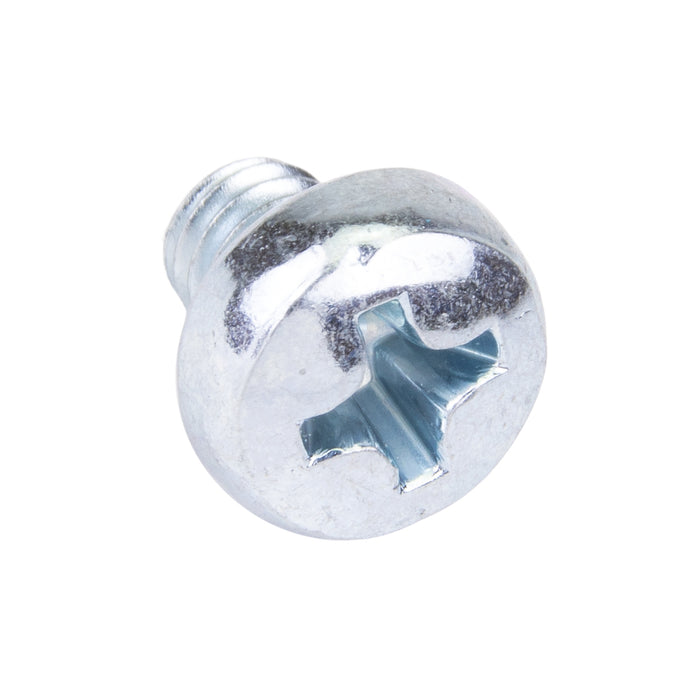 Machine Screw, Raised Cheese Head, Phillips Drive, M2.5 x 0.45 mm UNC x 25 mm Length, Steel Zinc Plated