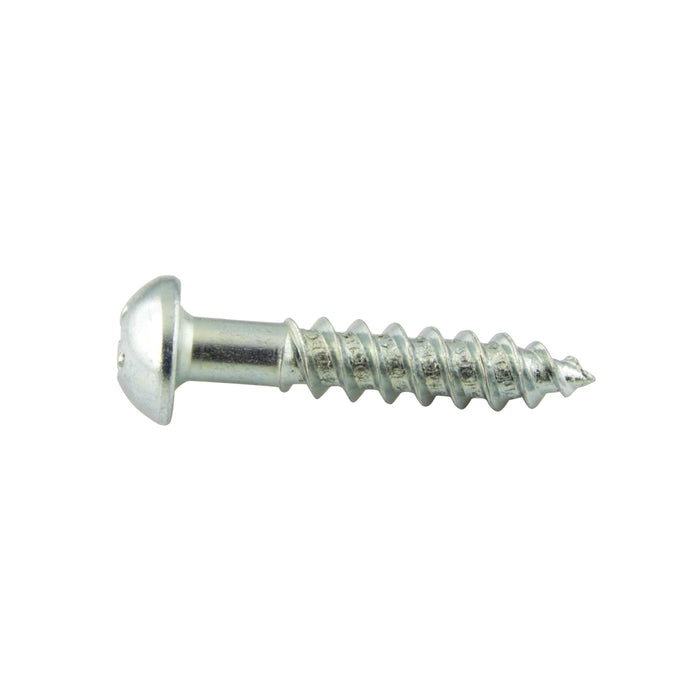 Wood Screw, Round Head, Phillips, #8 x 1-1/4" Length, Low Carbon Steel Zinc Plated, ASME/ANSI B18.6.1 by Spaenaur Inc.