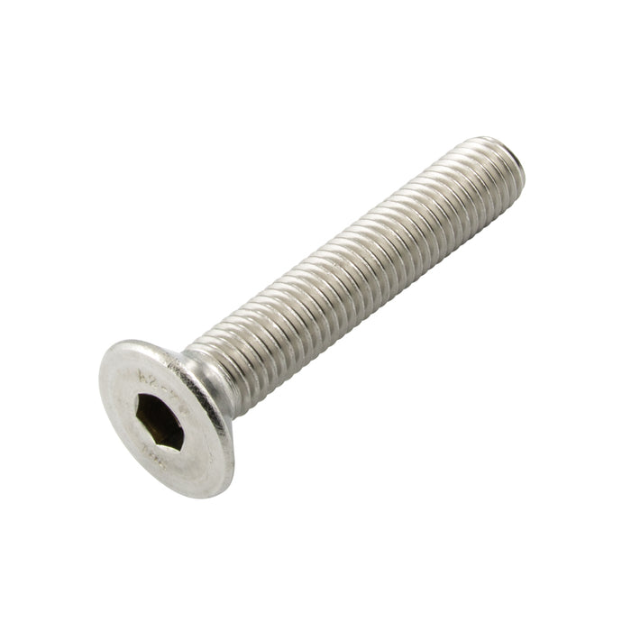Flat Head Hex Socket Cap Screw M6 x 1.00 x 45mm LG, Partial Thread A2 Stainless Steel DIN 7991 by Spaenaur Inc.