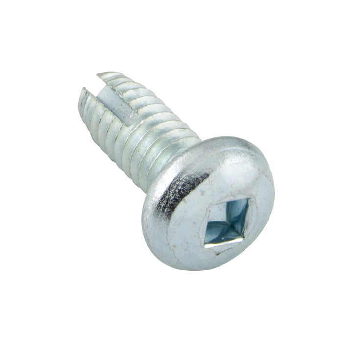 Thread-Cutting Screw, Square Socket Round Head, Type F #10-32 UNF x 1/2" LONG Low Carb Steel Case Hard Trivalent Zinc Plated, ANSI B18.6.4 by Spaenaur Inc.