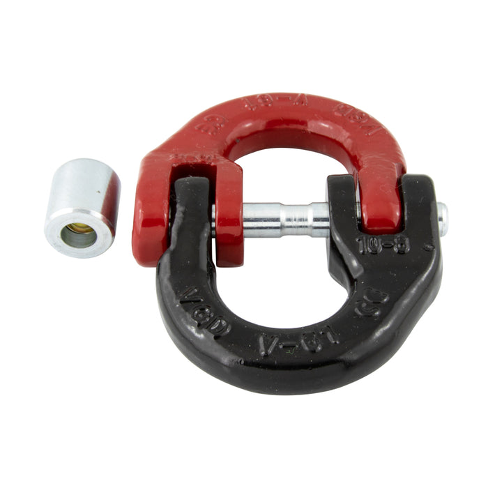 5/16" Twin Clevis Link Suitable for Grade 30,40 & 70 Chain Load Capacity 4,700 Lbs. Body: C-1045 Carbon Steel Pin: Alloy Steel by Spaenaur Inc.