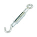 Turnbuckle, Hook & Eye 1/4"-20 Thread (.212" Material DIA) 7-3/8" Open LGTH, 5-1/4" Closed LGTH, 2-1/8" Take-Up Steel Zinc Plated by Spaenaur Inc.