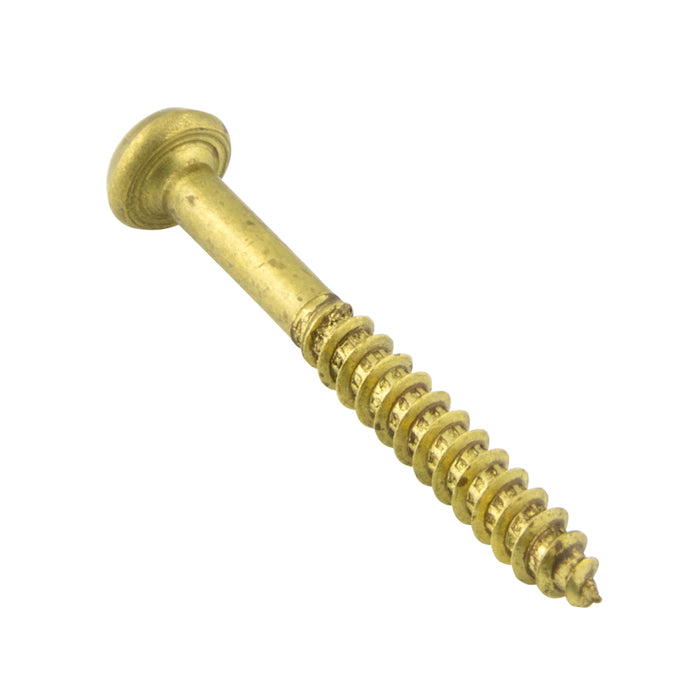 Wood Screw, Round Head, Square Socket Recess, #6 x 3/4" Length, Brass Plain, ASME/ANSI B18.6.1 by Spaenaur Inc.
