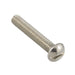 Machine Screw, Round Head, Slotted Drive, #10-24 UNC x 3/8" Length, Stainless Steel by Spaenaur Inc.