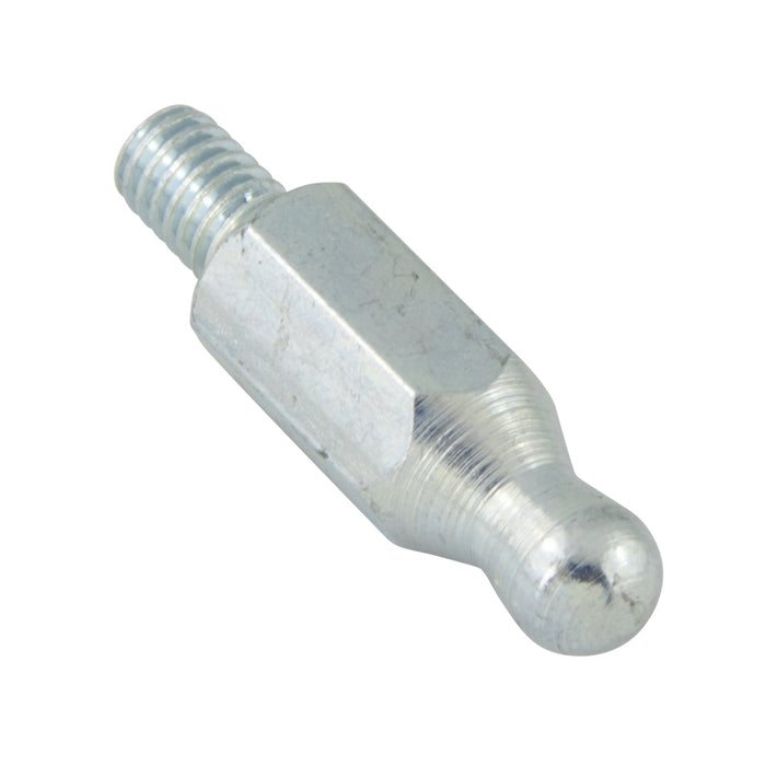 Ball Stud 1/4" Hex x 11/16" HT, M4 x 6mm THRD Steel Zinc Plated by Spaenaur Inc.