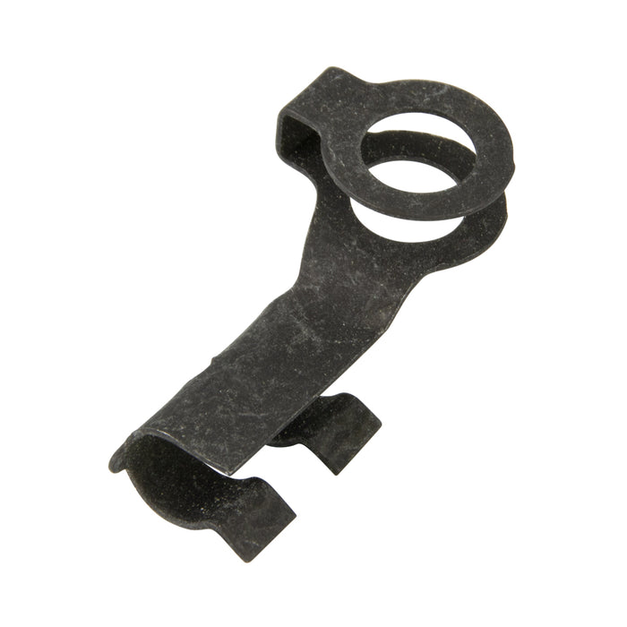 Attache pour tige d'accélérateur, côté droit, pour tige de 1/4" de diamètre. En acier à ressort trempé, sans revêtement, fabriquée par Spaenaur Inc.
