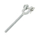 Jaw Fitting, Left Hand Thread, with Clevis & Cotter Pins 3/4"-10 UNC x 12" Take Up 1030 Steel Drop forged Hot Galvanized, Heat Treated by Spaenaur Inc.