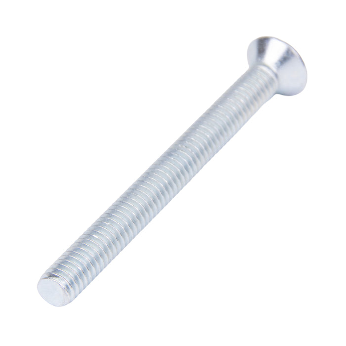Machine Screw, Oval Head, Phillips Drive, M4 x 0.70 mm UNC x 40 mm Length, Steel Zinc Plated Trivalent by Spaenaur Inc.