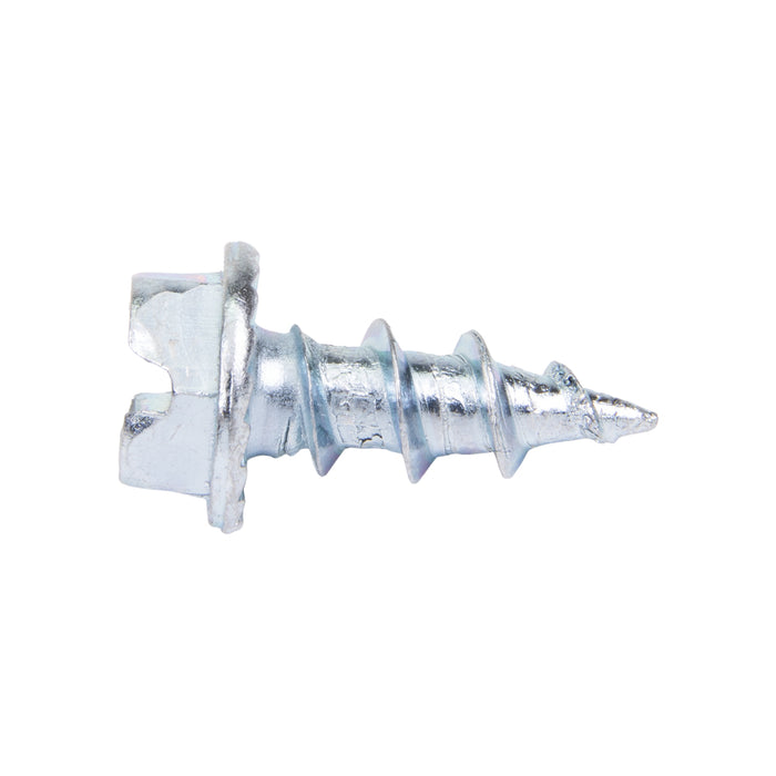 Tapping Screw, Serrated Hex Washer Head Slotted Drive, #10 x 1/2" Length, Steel Zinc Plated by Spaenaur Inc.