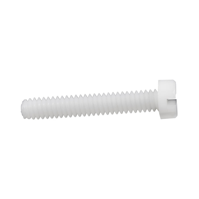Machine Screw, Hex Slot Head #2-56 UNC x 3/4" Nylon 6/6 Natural