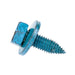Sems Machine Screw Metric Hex Head, With 20mm OD Flat Washer, M6.3 X 1.00 Pitch X 20mm Length, Low Carbon Steel Phosphate, Coated-Blue Dye by Spaenaur Inc.