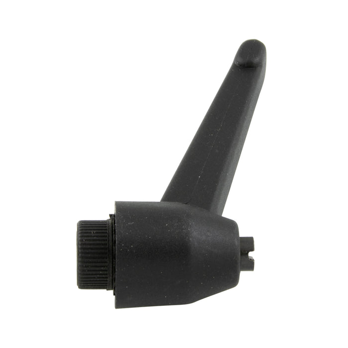 Levier de serrage indexé, femelle, longueur 7,69 cm, filetage 1/4"-20, hauteur totale 4,6 cm, thermoplastique noir, insert métallique, fabriqué par Spaenaur Inc.