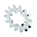 Vis à rondelle de blocage à denture internationale-externe (plate), taille 5/8" (diamètre extérieur : 1,620" - 1,590" ; épaisseur : 0,062"), en acier au carbone traité thermiquement et zingochromaté, conforme à la norme ANSI B18.21.1-1972 (R1983), fabriquée par Spaenaur Inc.