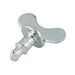 Wing Head 1/4 Turn Stud Grip Range .190-.209", 1.13" Head OD, Steel Zinc Alloy Chromate by SouthCo