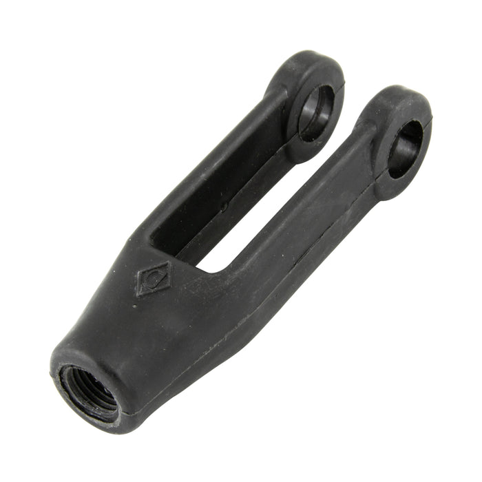 Right Hand Yoke,Spring Steel Insert 1/2"-20 Nf x 3" O/A LGTH Reinforced Fibreglass, Black