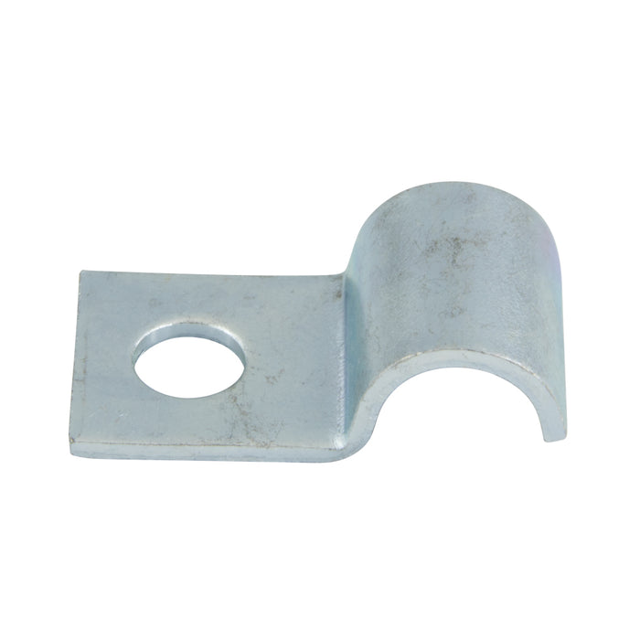 "Half" Clip 1/2" Clamp DIA., 9/32" Hole DIA .625" C to C Steel Zinc / Clear Chromate