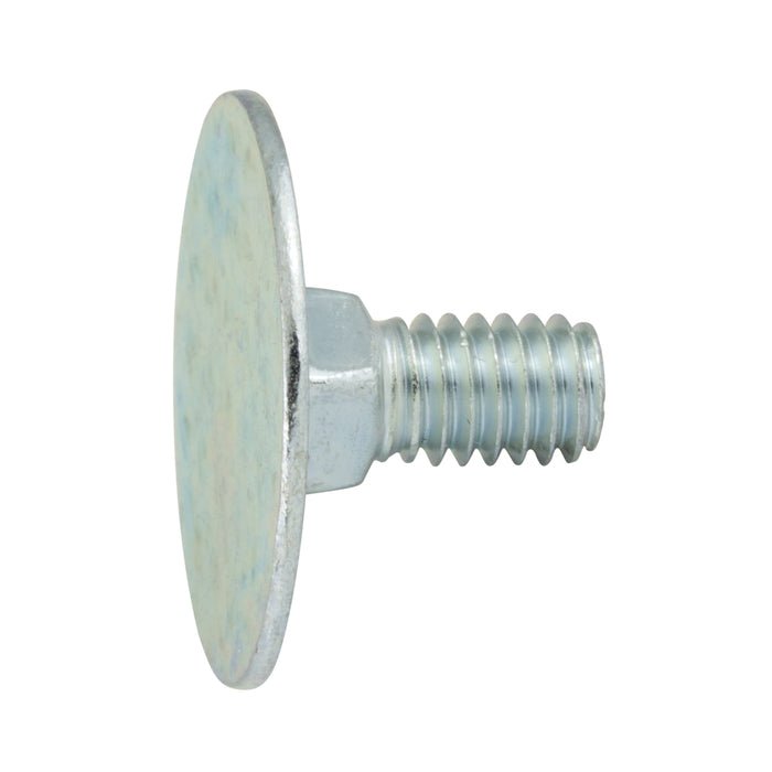 Elevator Bolt, Large Head, 3/8"-16 x 1-1/2" Length, Steel Zinc Plated Grade 5, ASME/ANSI B18.5