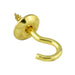 Cup Hook 1/2" x .072" DIAm x 1/4" Stem Solid Brass Plain Finish by Spaenaur Inc.
