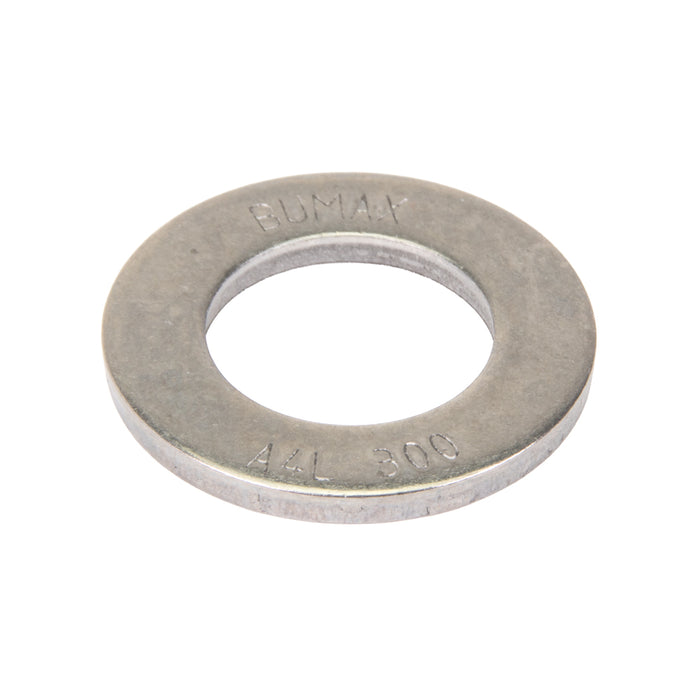 Rondelle plate à rebord, M12, diamètre intérieur 13 mm x diamètre extérieur 37 mm x épaisseur 3 mm, acier inoxydable Bumax 109 200HV, conforme à la norme ISO 7093, fabriquée par Spaenaur Inc.