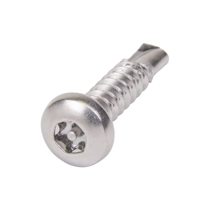 Teks Self-Drilling Screw, Pan Head, TR20; Torx® Tamper-Resistant, #8 x 3/4" Length, Stainless Steel 410 by Spaenaur Inc.