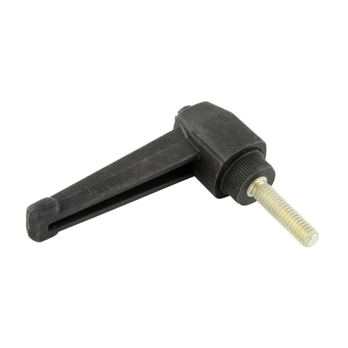 Clamping Lever with 90 Degree Arm, Male Thread 3.70" Length, 5/16"-18 x 1-14" Stud 3.10" Overall Height Thermoplastic Material Black by Spaenaur Inc.