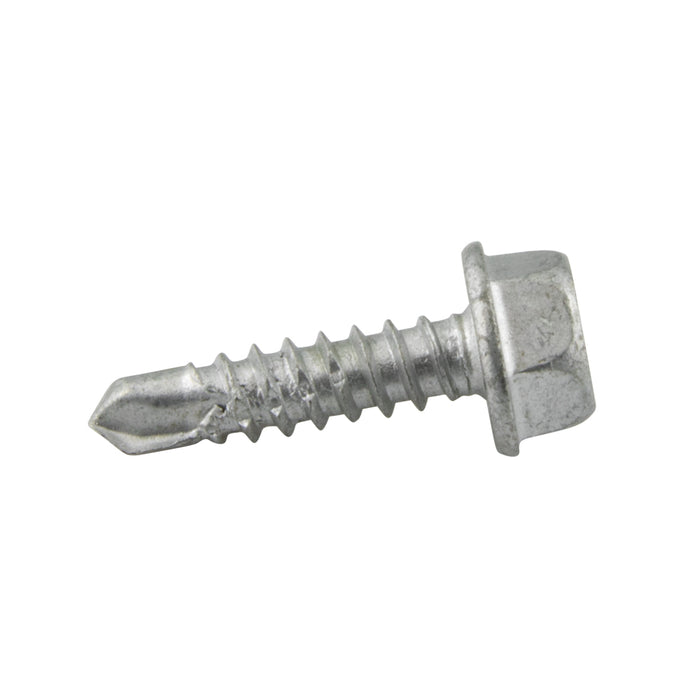 Self-Drilling Screw, Indented Hex Washer Head, #10-16 x 1/2" Length, Stainless Steel 410
