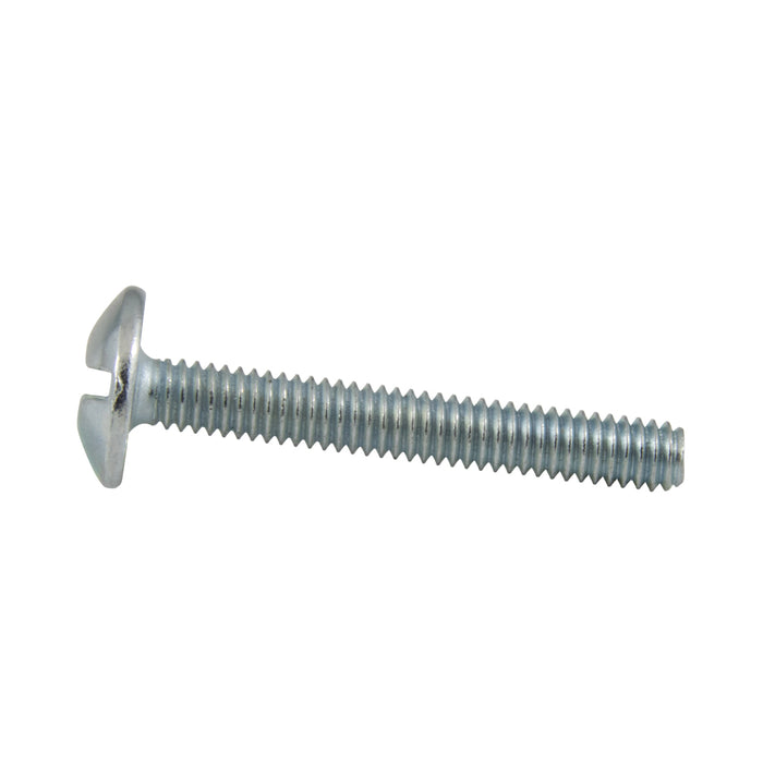 Machine Screw, Sq Socket/Slot Drive Large Truss Head (OD .426") #8-32 UNC x 1/2" LG Low Carbon Steel Trivalent Zinc Plated