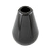 Bouton en forme de poire avec insert en laiton taraudé, diamètre extérieur 1-5/8 po, filetage 3/8 po-16 UNC, profondeur 1-1/8 po, noir phénolique, par Spaenaur Inc.