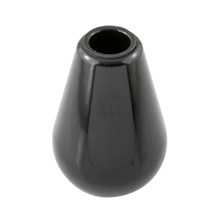 Bouton en forme de poire 1 5/8 po de diamètre extérieur x 1/2 po-13 UNC x 5/8 po de profondeur, noir phénolique, par Spaenaur Inc.