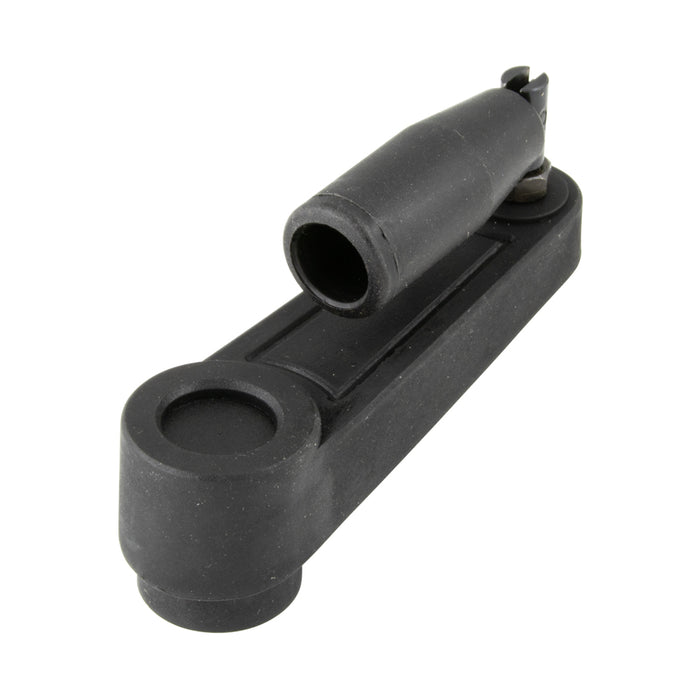 Crank Handle, Female 3/8-16" Thread, 2.60 Handle Length Thermoplastic Material Black, with Grey Cap