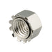 Écrou hexagonal K-Lok avec rondelle frein à denture externe 1/4 po-28 UNF x 7/16 po AF x 15/64 po O/A THK. Acier inoxydable 18-8 par K-LOK