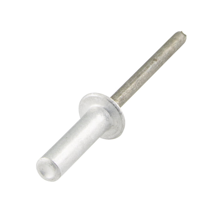 Pop Rivet Domed Head Closed End 1/8" DIA x .295" LGTH x .063"/.125" Grip Aluminum Body, Coated Steel Mandrel