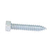 Tapping Screw, Indented Hex Head Unslotted Drive, Type A, 3/8" x 2" Length, Low Carbon Steel Trivalent Zinc Plated by Spaenaur Inc.