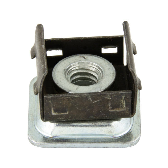 Adaptateur métallique fileté à 4 côtés pour tube carré de 1 po de diamètre avec filetage 3/8 po-16 UNC Finition de base en acier zingué