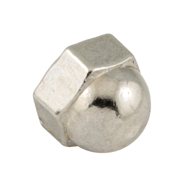 Écrou borgne, n° 10-24, largeur de face 3/8", épaisseur 11/32", en alliage de zinc nickelé, fabriqué par Spaenaur Inc.